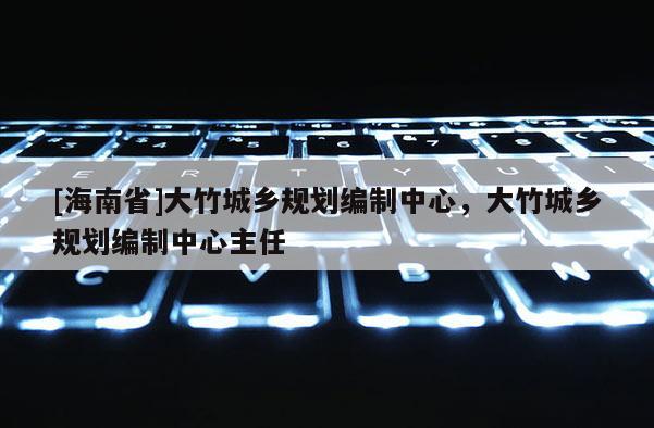 [海南省]大竹城乡规划编制中心，大竹城乡规划编制中心主任