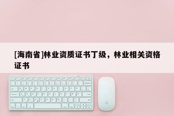 [海南省]林业资质证书丁级，林业相关资格证书