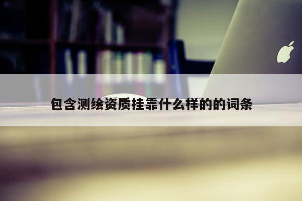 包含测绘资质挂靠什么样的的词条