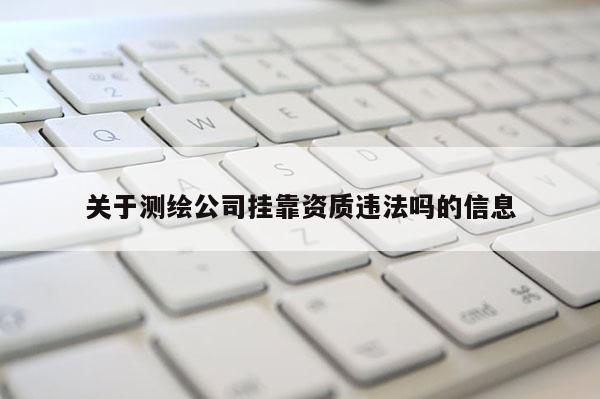 关于测绘公司挂靠资质违法吗的信息