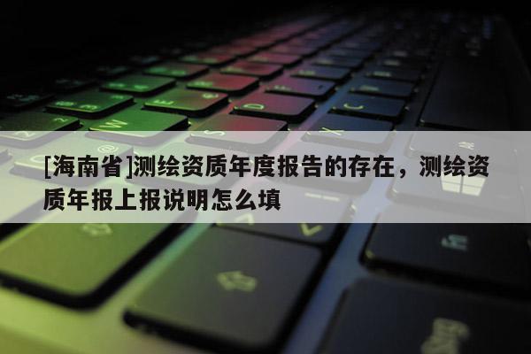 [海南省]测绘资质年度报告的存在，测绘资质年报上报说明怎么填