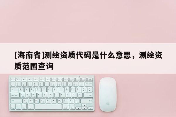 [海南省]测绘资质代码是什么意思，测绘资质范围查询