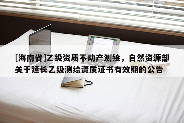 [海南省]乙级资质不动产测绘，自然资源部关于延长乙级测绘资质证书有效期的公告