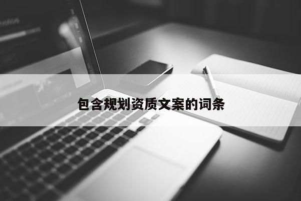 包含规划资质文案的词条